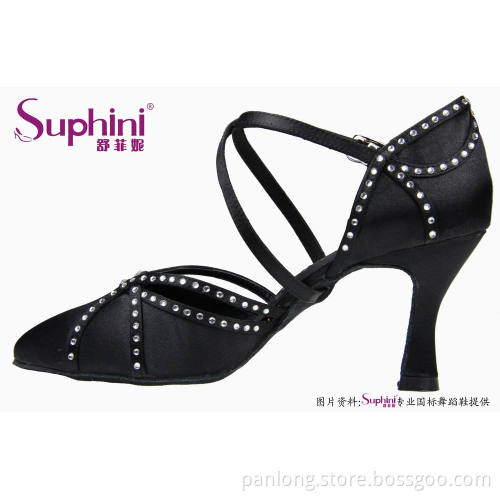 Suphini Stylish Comfort Ballroom Dance Shoes with Crystal
